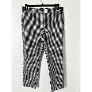 Lauren Ralph Lauren Womens Black & White Gingham Checkered Stretch Pants Size 10